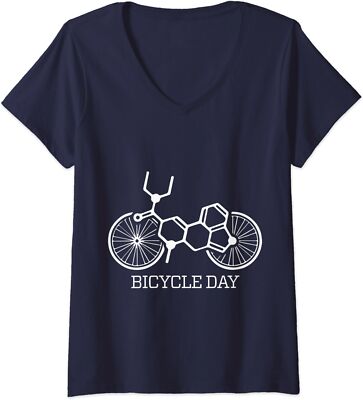 Bicycle Day 1943 With Hofmann On Psychedelic Love Ladies' V-Neck Tshirt