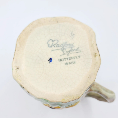 VTG ED RADFORD PITCHER ENGLAND "BUTTERFLY WARE" POTTERY 9” HAND PAINTED C1939 - Picture 15 of 15