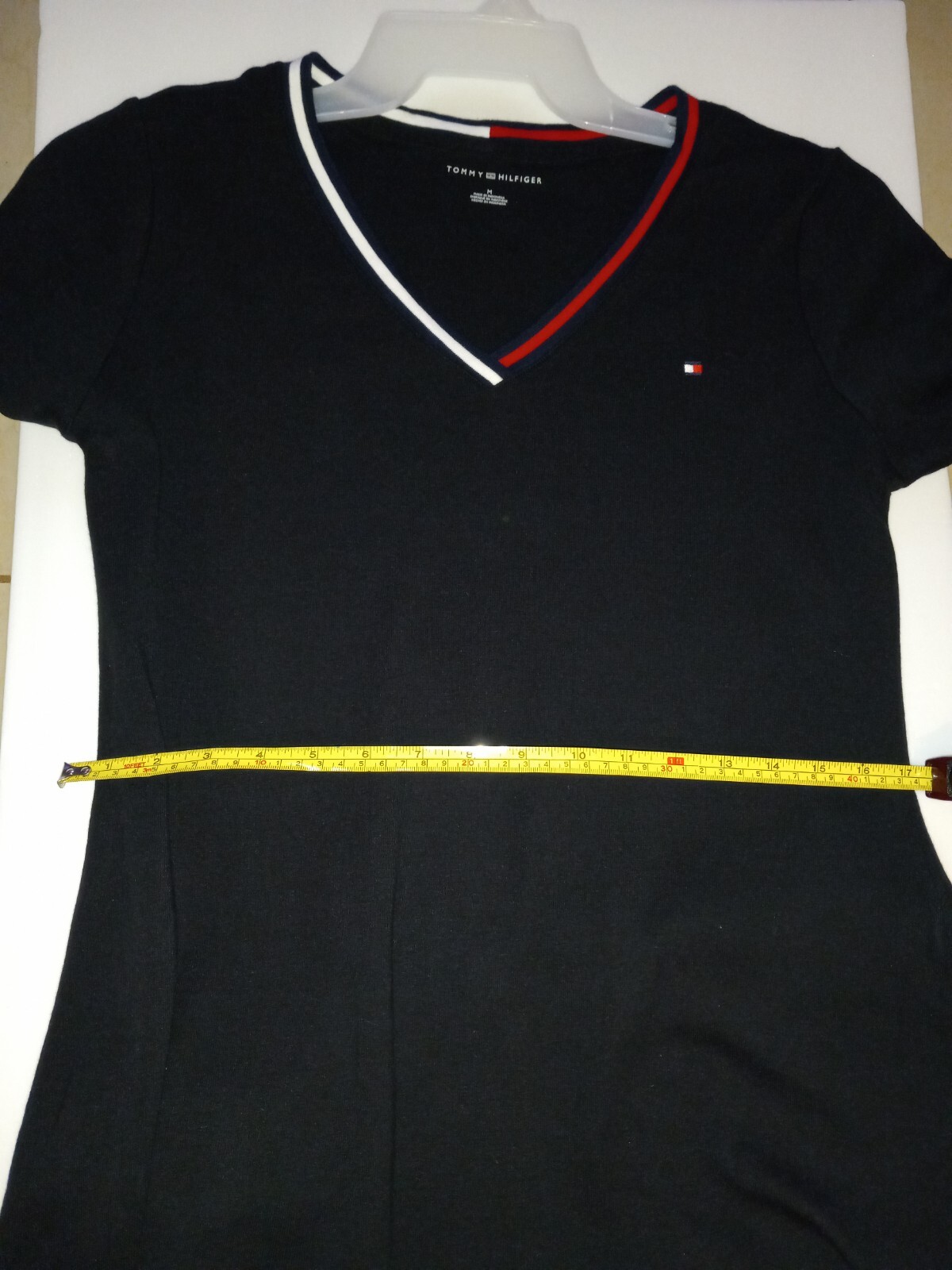Tommy Hilfiger Women's Black V-Neck T-Shirt Dress, Size M image 5