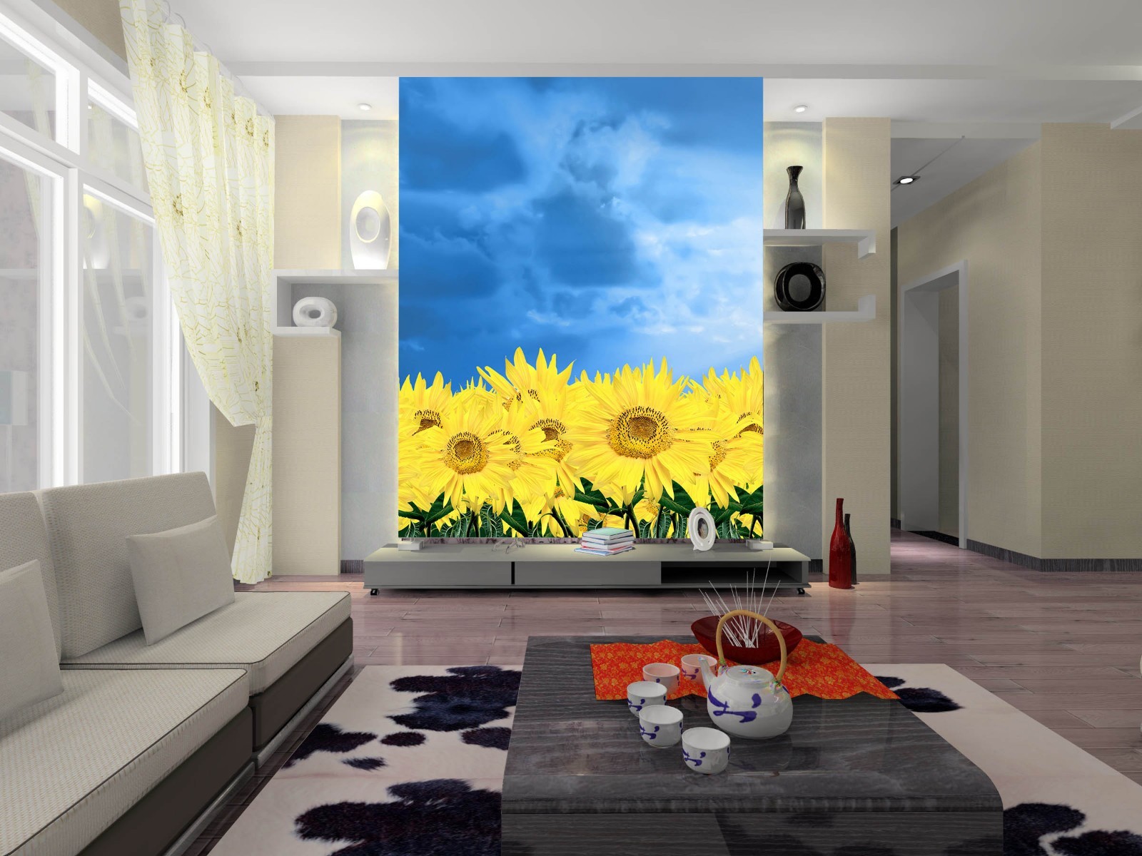 Papel Pintado Mural De Vellón Dorada Girasol Cielo 23 Paisaje Fondo De Pansize Papel Pintado Mural De Vellón Dorada Girasol Cielo 23 Paisaje Fondo De Pansize