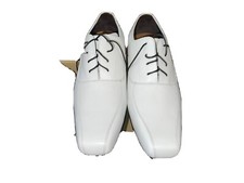 Men’s handmade Bespoke White leather shoes Size M (Medium Width)