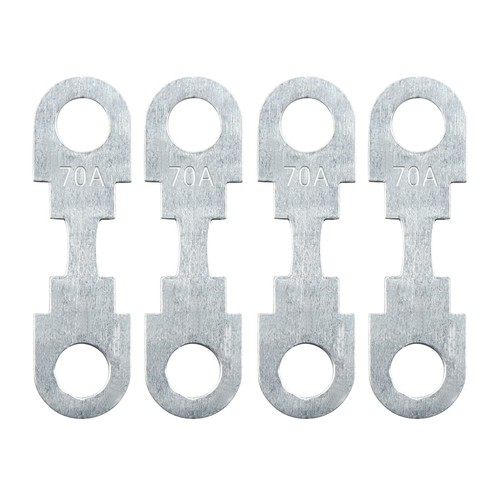 4 Bandes Fusible Plat 100A En Métal Argenté - Pour Auto 12V/24V, DC 32V, Dimensions 42x6.4mm