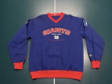 New York Giants NFL Vintage Pullover V-Neck Pullover Sweatshirt Size Medium
