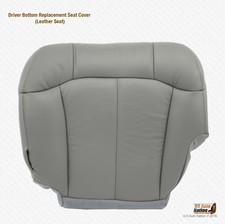 2001-2002 Gmc Sierra 2500hd Genuine Leather Driver Bottom Seat Cover Gray 2001-2002 Gmc Sierra 2500hd Genuine Leather Driver Bottom Seat Cover Gray