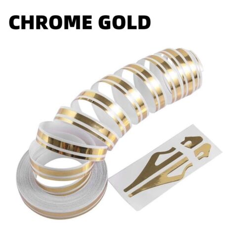 1/2" Roll Vinyl Pinstriping Pin Stripe Double Line Car Tape Decal Stickers 12mm - Foto 20 di 26