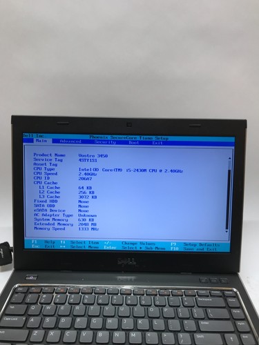Dell Vostro 3450 14" Intel Core i5-2430 2GB RAM NO HDD/OS For Parts/Repair! - DW - Picture 5 of 11