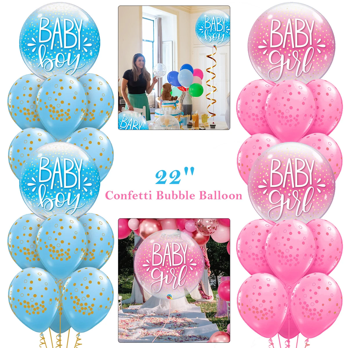 Palloncini In Lattice Per Baby Shower Girl Monkey: Confezione Da 8, 30 Cm, Tema Scimmia Giungla