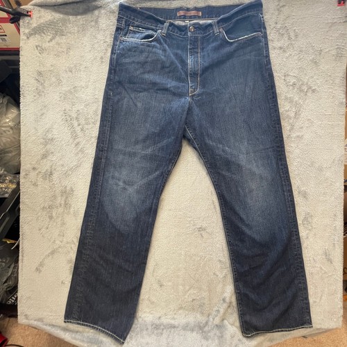 Agave Mens Jeans Size 44 Waterman Relaxed Straight Fit Dark Wash 44x35 - 第 1/16 張圖片