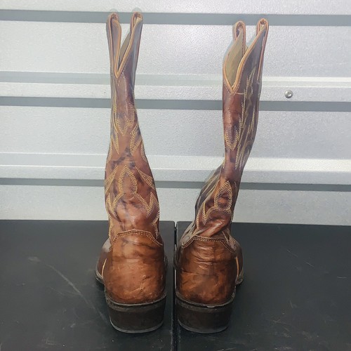 Justin Western 1560 Cowboystiefel braun strukturiertes Leder Gr. 10,5 D - Bild 7 von 18