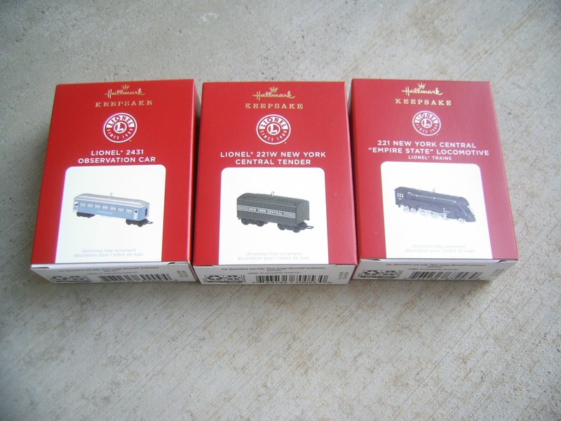 Hallmark LIONEL Trains - Set of 3 - 2021 Keepsake Ornaments - BRAND NEW IN BOX
