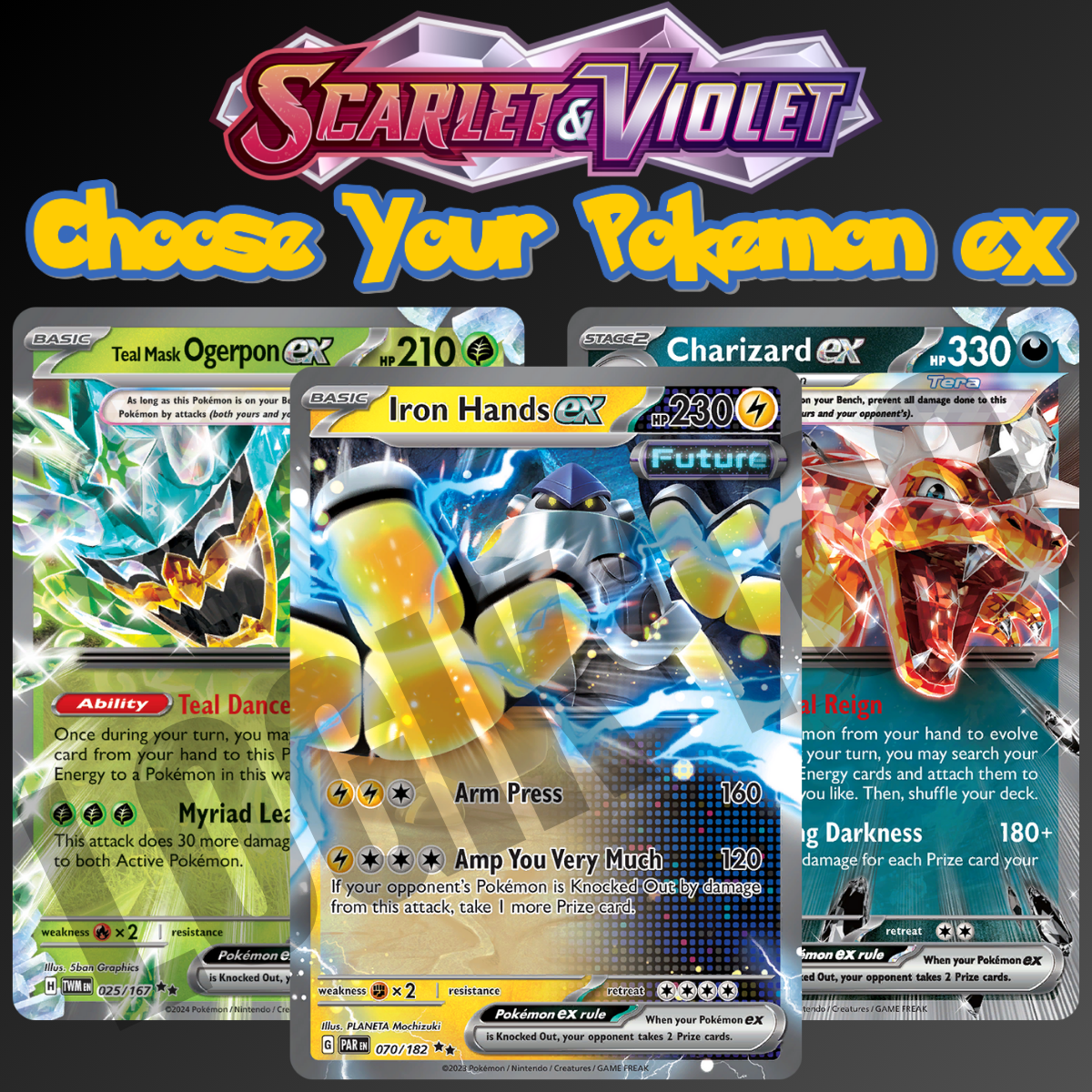 Pokemon Packs Pokmon TCG: Scarlet & Violet Base Set Double Rare EX Cards  (English) - Choose Your Card, Near Mint Pokemon Tcg
