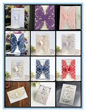 10PCS Laser Cut Wedding Party Invitation Card  Birthday Engagement Greeting