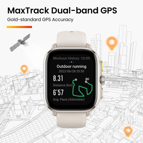 Amazfit Cheetah Square Smartwatch Dual Band GPS 150 + Sportmodus Überwachung - Bild 10 von 12