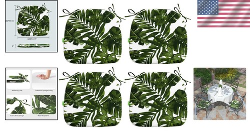 Water-Repellent Patio Chair Cushions Set - Stylish 16x17 Inch U-Shape Pads - Picture 2 of 9