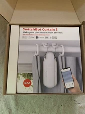 SwitchBot Smart Automatic Curtain Opener with Solar Panel - Bluetooth Remote New