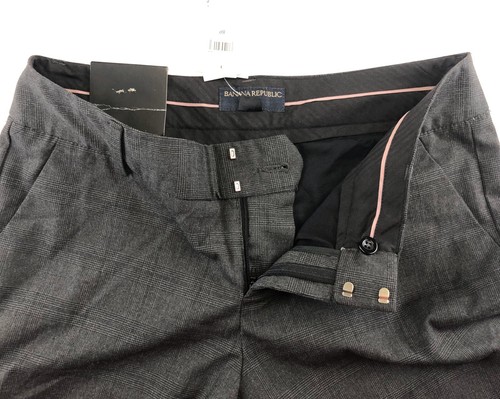 NWT Banana Republic Women's Size 8 Petite Gray Lined Dress Pants Slacks - Picture 3 of 10