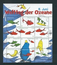 UN SC # Vienna 528a-l World Oceans Day   . MNH