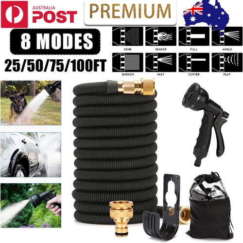 25100FT Flexible Expandable Garden Water Hose Pipe Car Wash W/ Spray