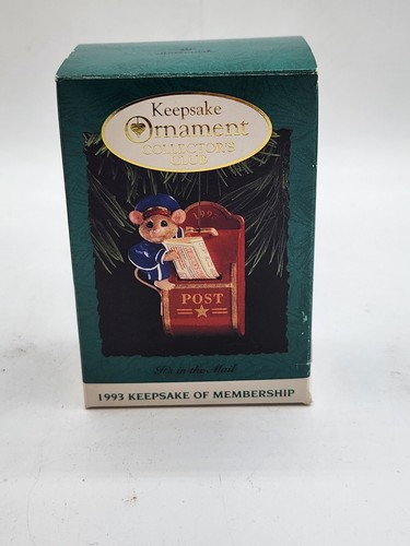 Hallmark Keepsake Ornament It's In The Mail 1993 - Imagen 2 de 3