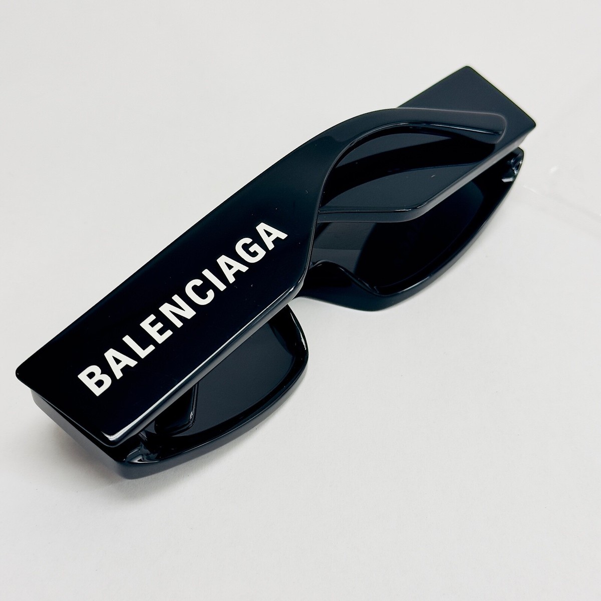 BALENCIAGA MAX Square 0260 Black 001 Fashion Logo Narrow BALENCIAGA MAX Square 0260 Black 001 Fashion Logo Narrow