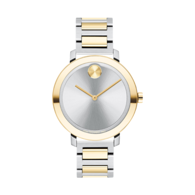 BRAND NEW Movado Bold Evolution Silver 2-Tone Women display picture 2