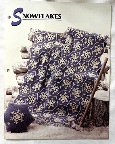 3 Crochet Patterns Leaflets Christmas Snowflakes Mile-a-Minute Yuletide Delight - Picture 5 of 5