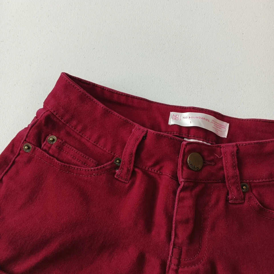 Pantalones Cortos NO LIMITS Mujer Junior Talla 1 Informales Caminar Elásticos Rojo Sólido Foto 3 de 4