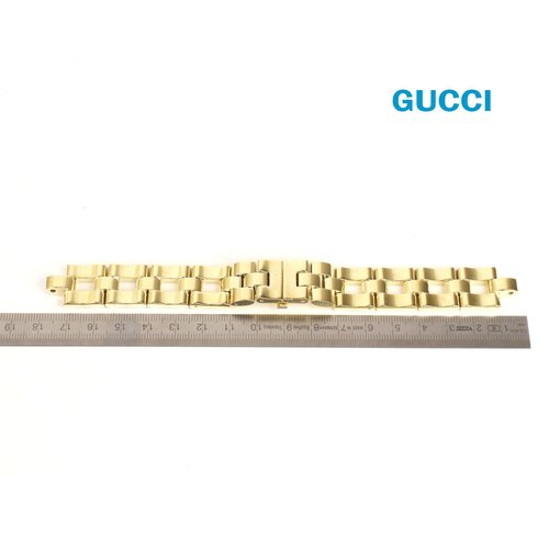 17 MM GUCCI Swiss Bracelet, Stainless Steel Band, Gold Color , Model 2305 - Picture 5 of 6