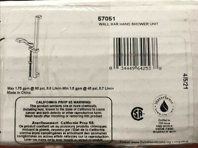 Delta 57051 Dryden Wall-Mount Slide Bar Hand Held Shower in Chrome