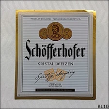 Schofferhofer Kristallweizen Riegeler Brauerei Beer Label (BL10)