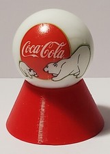 Coke Polar Bear 1" Marble with Stand 2 Bears