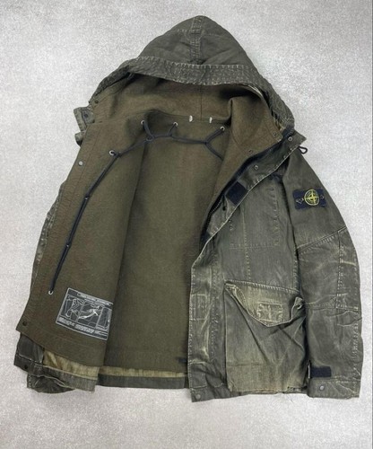Stone Island Archive Military Jacket Size L Damaged Pocket Liner Tag Vintage - Picture 2 of 18