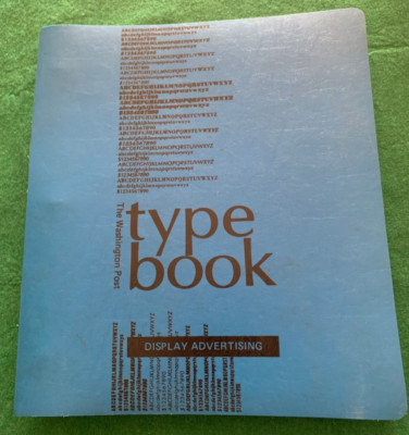 The Washington Post Type Book Display Advertising Binder RARE