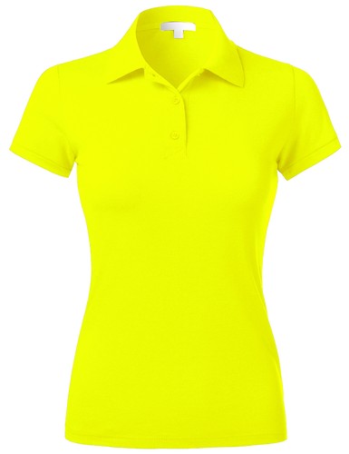 WOMENS POLO Shirts Premium Soft Short Sleeve Casual Uniform Extra Slim Tee - Picture 39 of 80