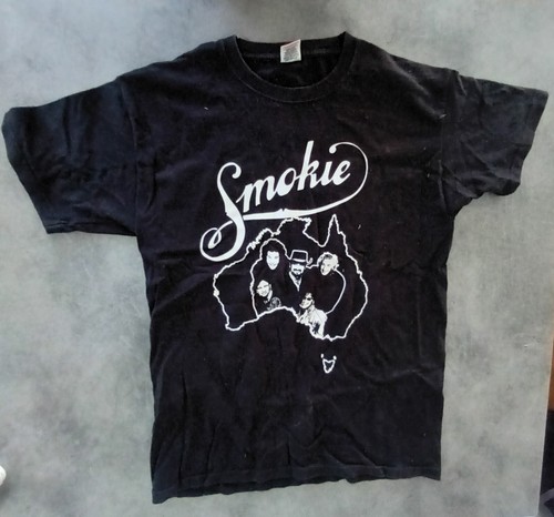 Smokie Australian 2013 Tour Shirt Fruit of the loom Heavy Cotton T-Shirt Size L - Picture 2 of 5