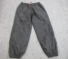 VINTAGE Marlboro Pants Mens Large Black Fleece Lined WIndbreaker Snow Jogger