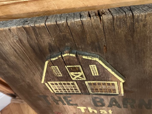 Rustic Folk Art Primitive Reclaimed Wood Barn Friendship Sign w 3-D & 2 Sided - Picture 6 of 14
