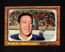1966-67 MARCEL PRONOVOST #20 VG Topps Det/Tor HALL OF FAME Star NHL Hockey Card