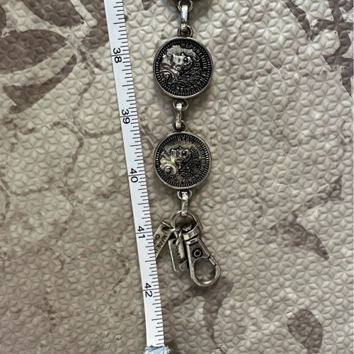Chico's Vintage One Size Silver-Tone Coin Tarnished Gypsy Belt Adjustable - Picture 9 of 9