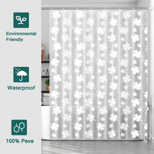 PEVA Shower Curtain Liner - St Patrick's Design, Rustproof Grommets, Waterproof - Picture 7 of 13