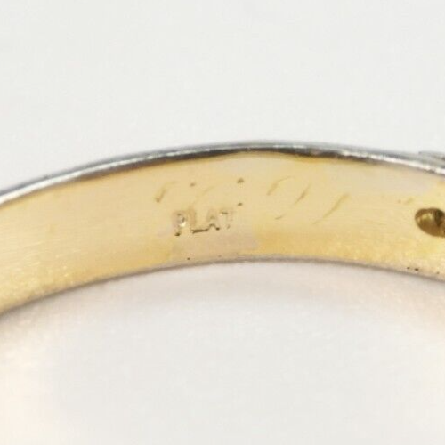 Antique Art Deco Diamond Wedding Band Platinum 17KY Ring Sz 9.5 UK-S1/2 - Picture 10 of 12