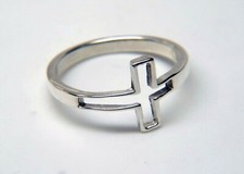 925 Sterling Silver Ring, Cross Ring