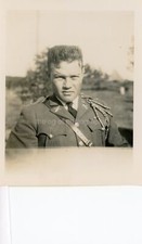 WW2 ERA SOLDIER Found Photograph b w ORIGINAL Portrait VINTAGE 210 LA 80 i