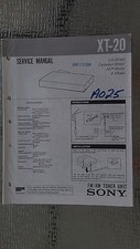 Sony xt-20 Service Manual original Repair book tuner radio stereo
