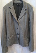 Agnes B Paris Black/grey Jacket T2/8-10 - Stretch Viscose Mix Dogtooth Washable