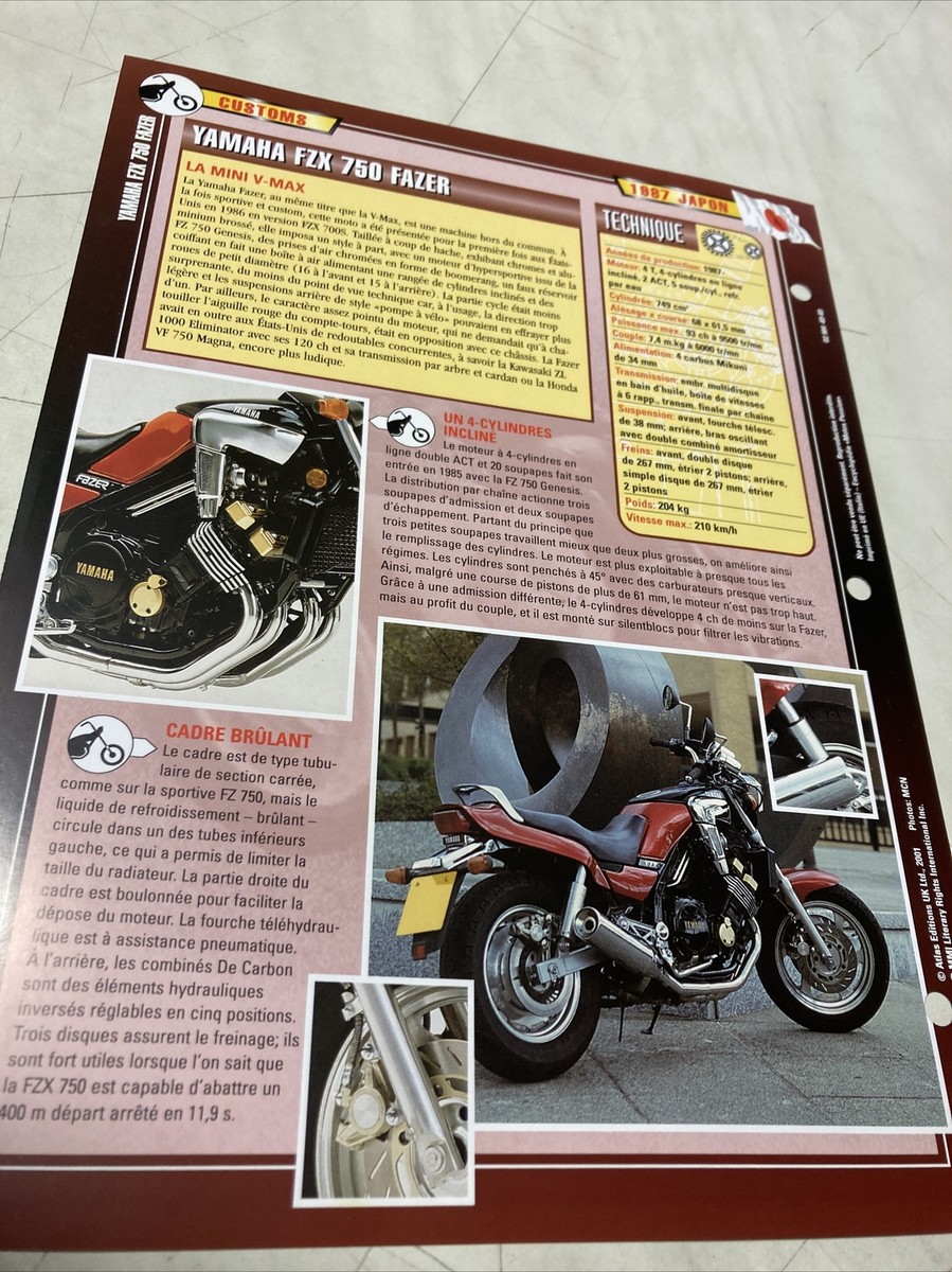 Yamaha FZX750 Fazer 1987 750 FZX Motorcycle Passion