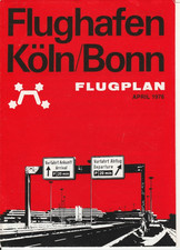 Flugplan Köln Bonn Airport 1976 Timetable Cologne