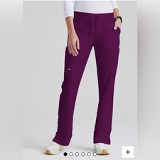 Greys Anatomy by Barco Scrubs Set Straight Leg Color Wine Size XS/S