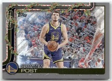 2025-26 Topps Holiday Quinten Post #H110 Silver Metallic Glitter