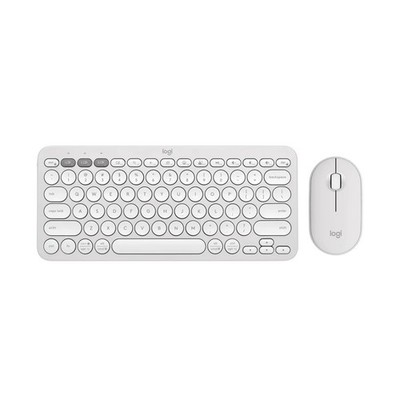 Logitech Pebble 2 Combo Wireless Keyboard Mouse - Tonal White - OPEN BOX